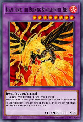 Blaze Fenix, the Burning Bombardment Bird Yu-Gi-Oh card
