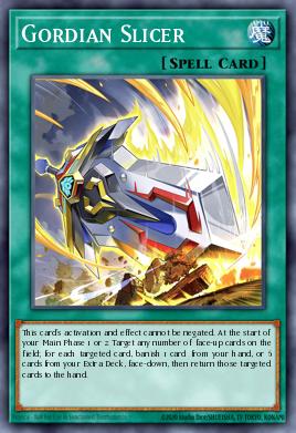 Gordian Slicer Yu-Gi-Oh card