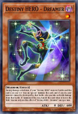 Destiny HERO - Dreamer Yu-Gi-Oh card