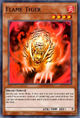 Flame Tiger Yu-Gi-Oh card