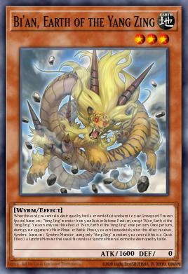 Bi'an, Earth of the Yang Zing Yu-Gi-Oh card