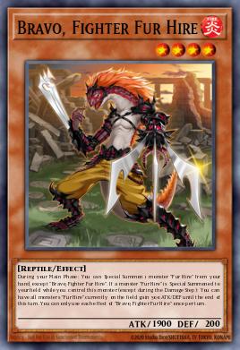 Bravo, Fighter Fur Hire Yu-Gi-Oh card