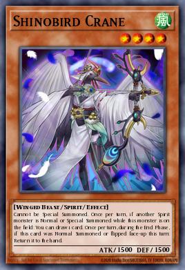 Shinobird Crane Yu-Gi-Oh card