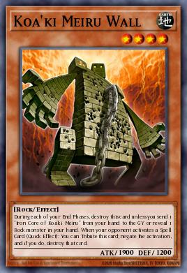 Koa'ki Meiru Wall Yu-Gi-Oh card