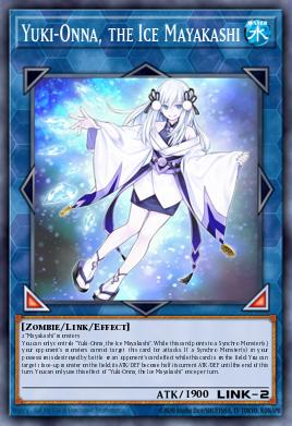 Yuki-Onna, the Ice Mayakashi Yu-Gi-Oh card