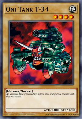 Oni Tank T-34 Yu-Gi-Oh card