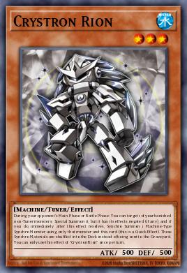 Crystron Rion Yu-Gi-Oh card