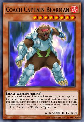 Coach Captain Bearman Yu-Gi-Oh card