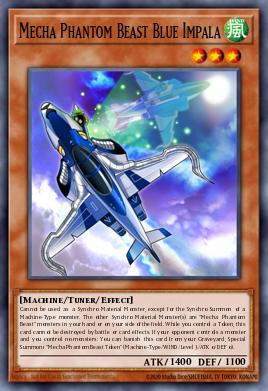 Mecha Phantom Beast Blue Impala Yu-Gi-Oh card