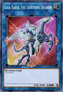 Gaia Saber, the Lightning Shadow Yu-Gi-Oh card