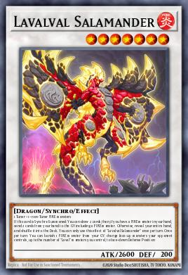 Lavalval Salamander Yu-Gi-Oh card