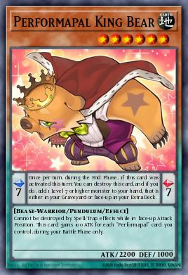Performapal King Bear Yu-Gi-Oh card