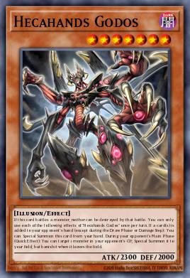 Hecahands Godos Yu-Gi-Oh card