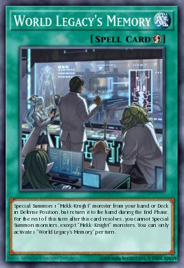 World Legacy's Memory Yu-Gi-Oh card
