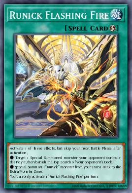 Runick Flashing Fire Yu-Gi-Oh card