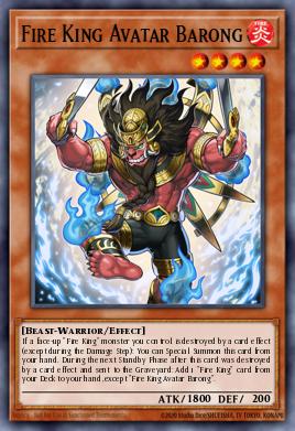 Fire King Avatar Barong Yu-Gi-Oh card
