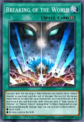 Breaking of the World Yu-Gi-Oh card