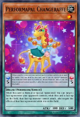 Performapal Changeraffe Yu-Gi-Oh card