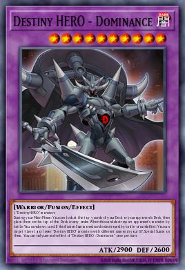 Destiny HERO - Dominance Yu-Gi-Oh card