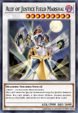 Ally of Justice Field Marshal Yu-Gi-Oh card