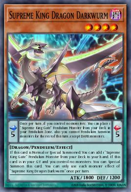 Supreme King Dragon Darkwurm Yu-Gi-Oh card