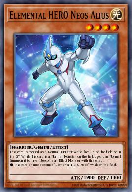 Elemental HERO Neos Alius Yu-Gi-Oh card