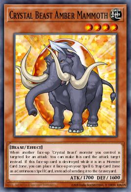 Crystal Beast Amber Mammoth Yu-Gi-Oh card