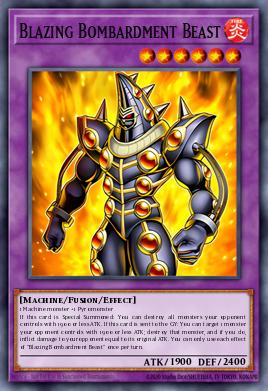 Blazing Bombardment Beast Yu-Gi-Oh card