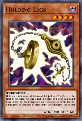 Holding Legs Yu-Gi-Oh card