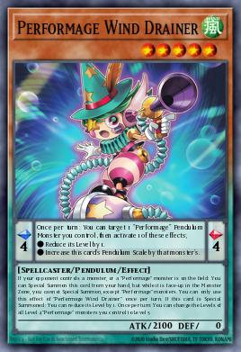 Performage Wind Drainer Yu-Gi-Oh card