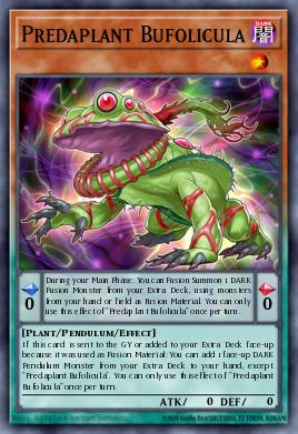 Predaplant Bufolicula Yu-Gi-Oh card