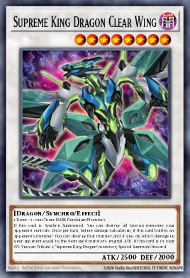 Supreme King Dragon Clear Wing Yu-Gi-Oh card