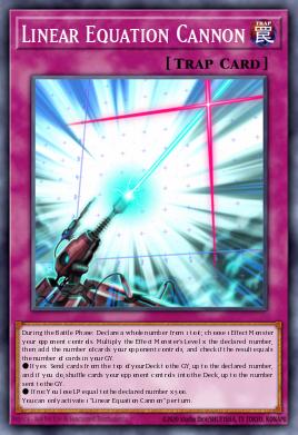 Linear Equation Cannon Yu-Gi-Oh card
