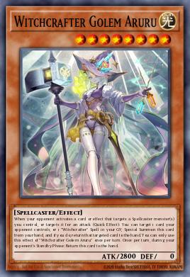 Witchcrafter Golem Aruru Yu-Gi-Oh card