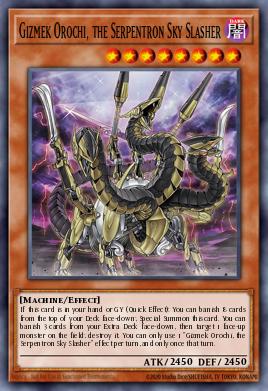 Gizmek Orochi, the Serpentron Sky Slasher Yu-Gi-Oh card