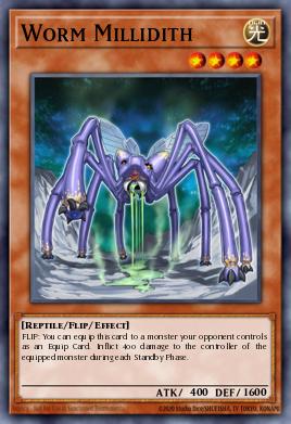 Worm Millidith Yu-Gi-Oh card