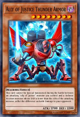 Ally of Justice Thunder Armor Yu-Gi-Oh card