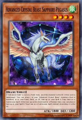 Advanced Crystal Beast Sapphire Pegasus Yu-Gi-Oh card