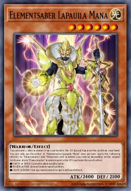 Elementsaber Lapauila Mana Yu-Gi-Oh card