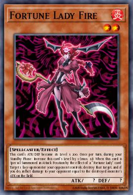 Fortune Lady Fire Yu-Gi-Oh card