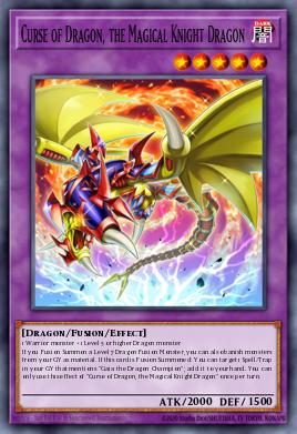 Curse of Dragon, the Magical Knight Dragon Yu-Gi-Oh card