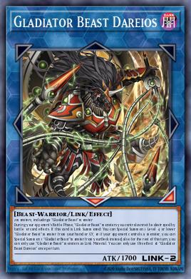 Gladiator Beast Dareios Yu-Gi-Oh card