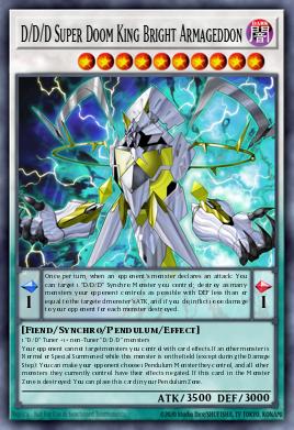 D/D/D Super Doom King Bright Armageddon Yu-Gi-Oh card