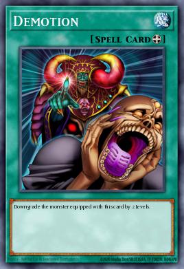Demotion Yu-Gi-Oh card