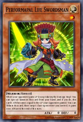 Performapal Life Swordsman Yu-Gi-Oh card