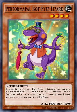 Performapal Bot-Eyes Lizard Yu-Gi-Oh card