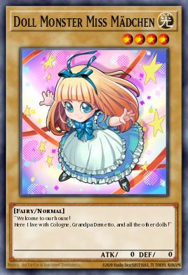 Doll Monster Miss Mädchen Yu-Gi-Oh card