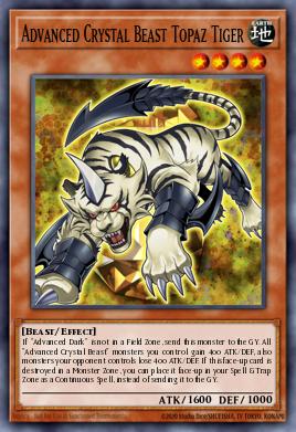 Advanced Crystal Beast Topaz Tiger Yu-Gi-Oh card