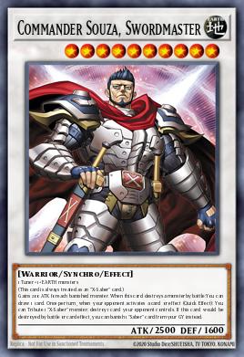 Commander Souza, Swordmaster Yu-Gi-Oh card
