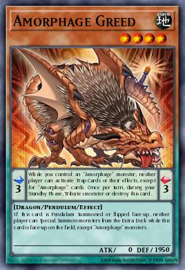 Amorphage Greed Yu-Gi-Oh card